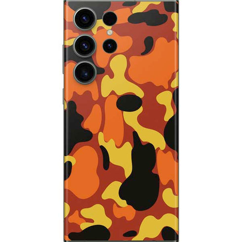 Orange Camo Galaxy S23 Ultra Skin