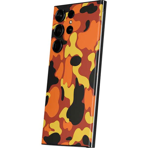 Orange Camo Galaxy S23 Ultra Skin