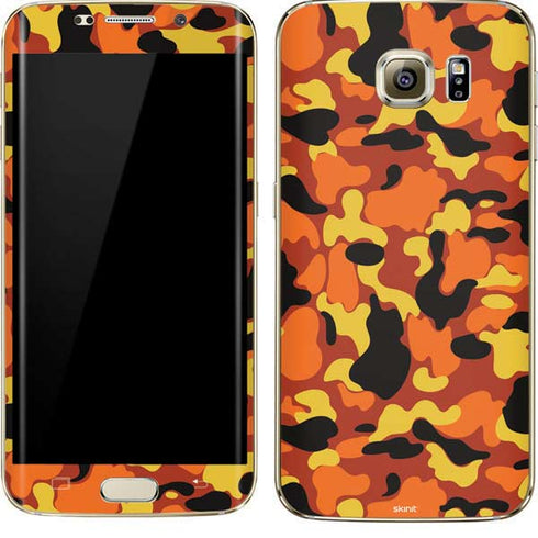 Orange Camo Galaxy S7 Edge Skin