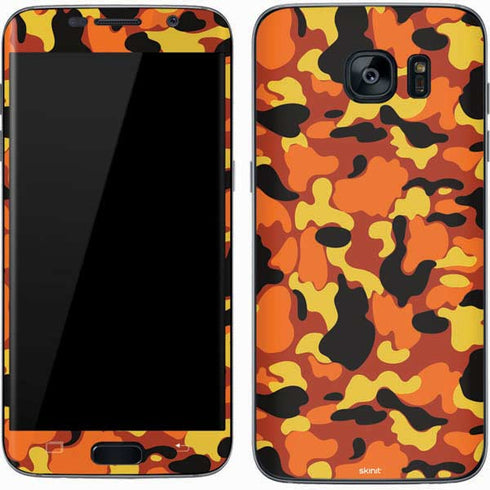 Orange Camo Galaxy S7 Skin