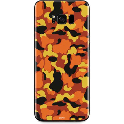 Orange Camo Galaxy S8 Skin