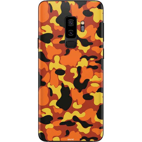 Orange Camo Galaxy S9 Plus Skin