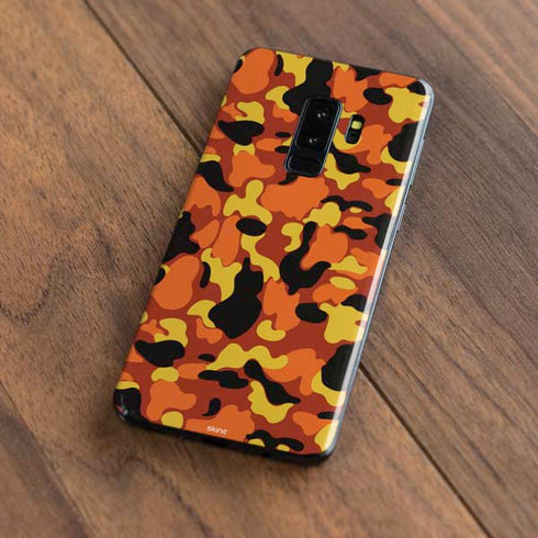 Orange Camo Galaxy S9 Plus Skin