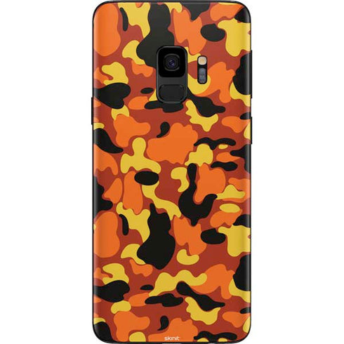Orange Camo Galaxy S9 Skin
