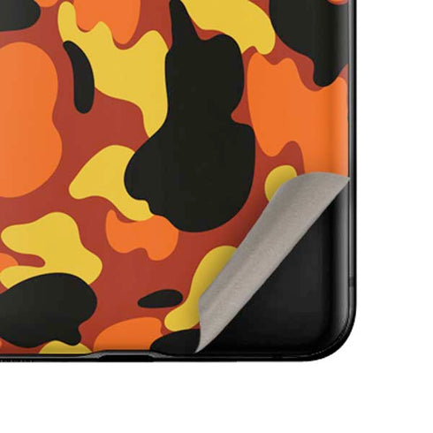 Orange Camo Galaxy Z Flip Skin