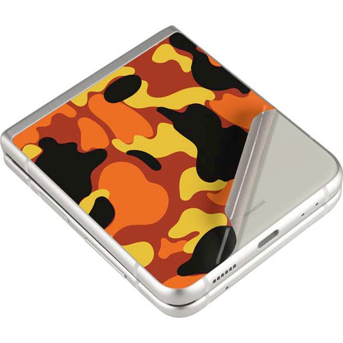 Orange Camo Galaxy Z Flip3 5G Skin