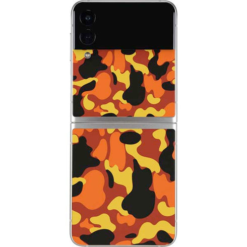Orange Camo Galaxy Z Flip4 5G Skin