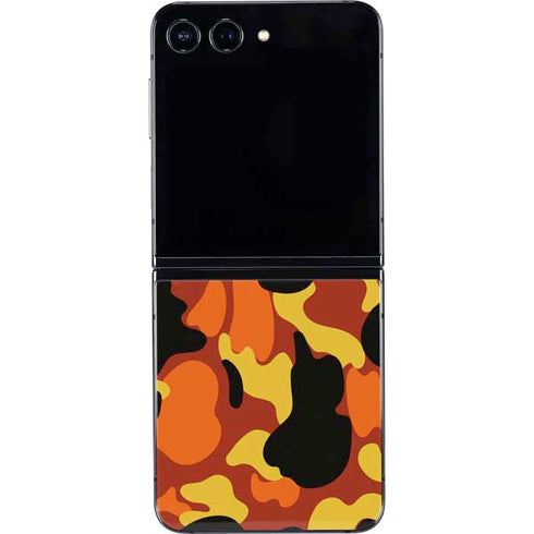 Orange Camo Galaxy Z Flip5 5G Skin