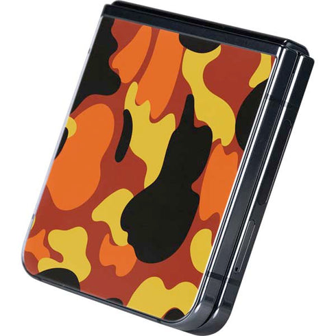 Orange Camo Galaxy Z Flip5 5G Skin