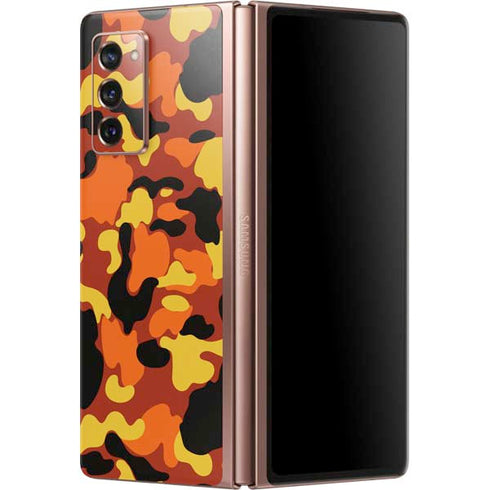 Orange Camo Galaxy Z Fold2 5G Skin