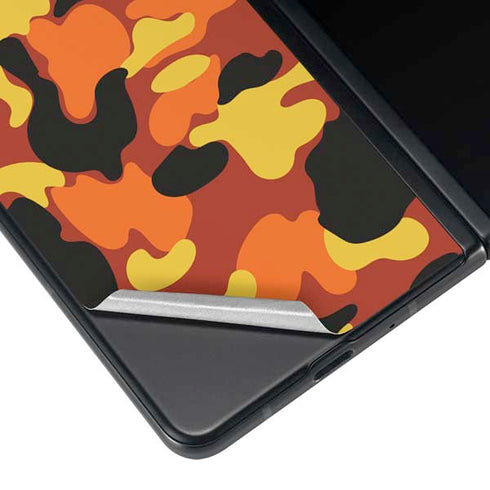 Orange Camo Galaxy Z Fold4 5G Skin
