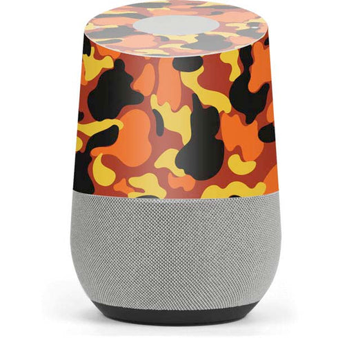 Orange Camo Google Home Skin