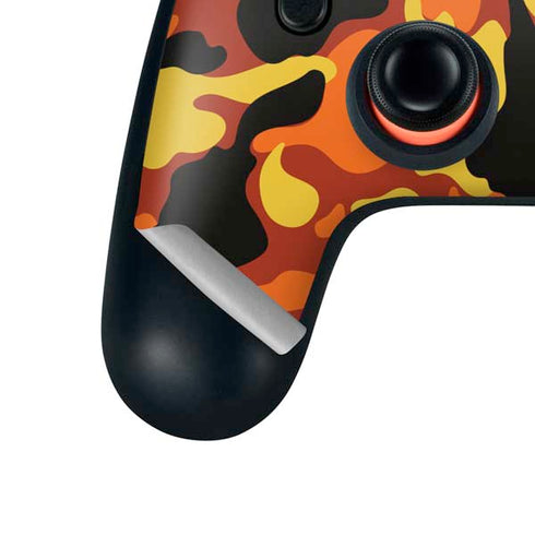 Orange Camo Google Stadia Controller Skin