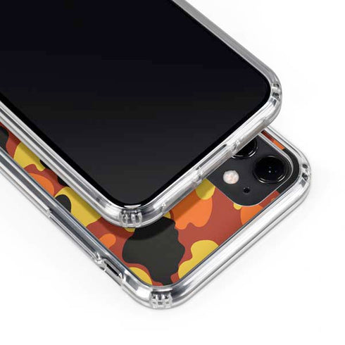 Orange Camo iPhone 11 Clear Case