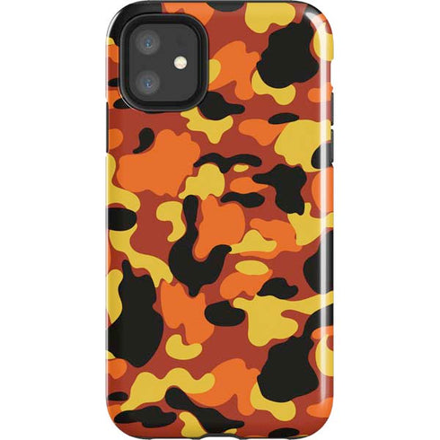 Orange Camo iPhone 11 Impact Case