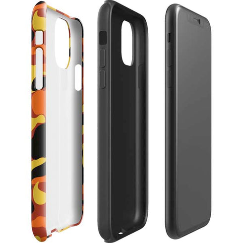 Orange Camo iPhone 11 Impact Case