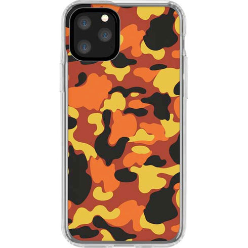 Orange Camo iPhone 11 Pro Clear Case