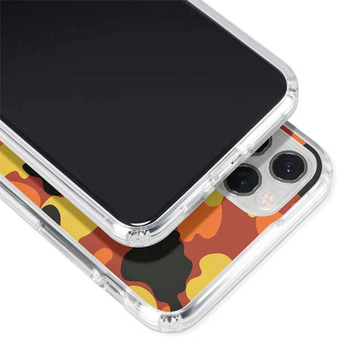 Orange Camo iPhone 11 Pro Clear Case
