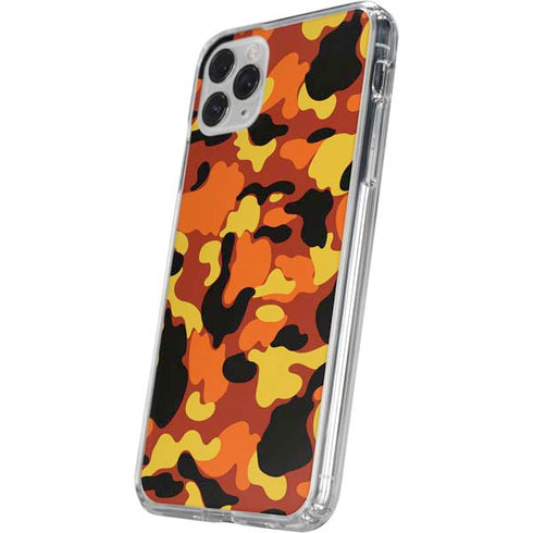 Orange Camo iPhone 11 Pro Clear Case