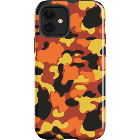 Orange Camo iPhone 12 Impact Case