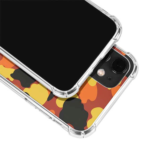 Orange Camo iPhone 12 Mini Clear Case