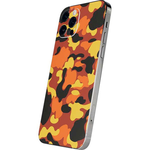 Orange Camo iPhone 12 Pro Skin