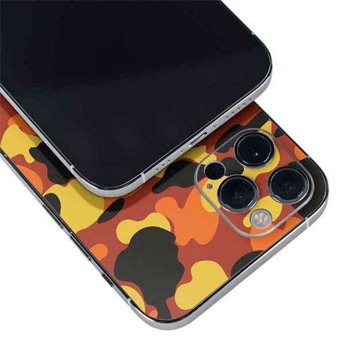 Orange Camo iPhone 12 Pro Skin