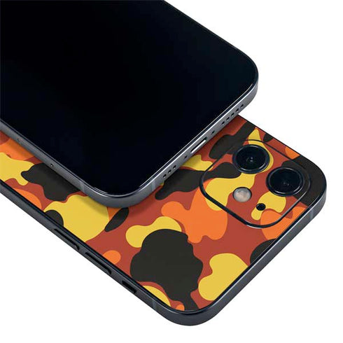 Orange Camo iPhone 12 Skin