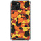 Orange Camo iPhone 14 Plus Clear Case