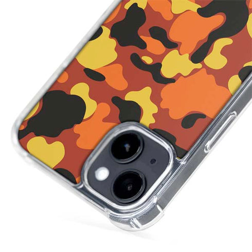 Orange Camo iPhone 15 Plus MagSafe Case