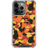 Orange Camo iPhone 14 Pro Clear Case