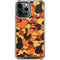 Orange Camo iPhone 14 Pro Max Clear Case