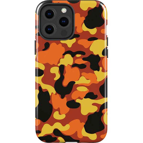 Orange Camo iPhone 15 Pro Max Impact Case