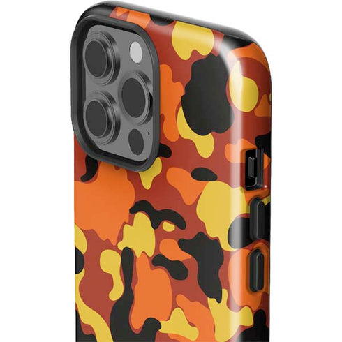 Orange Camo iPhone 15 Pro Max Impact Case