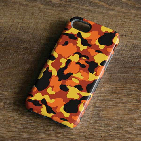 Orange Camo iPhone 7 Pro Case