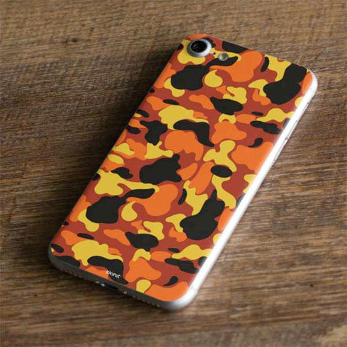 Orange Camo iPhone 7 Skin