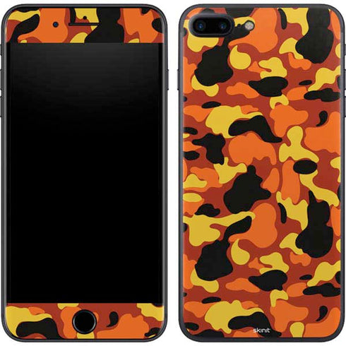 Orange Camo iPhone 8 Plus Skin