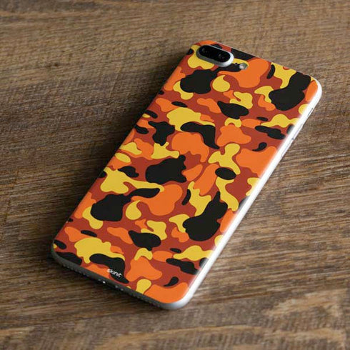 Orange Camo iPhone 8 Plus Skin