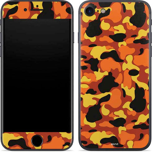 Orange Camo iPhone 8 Skin