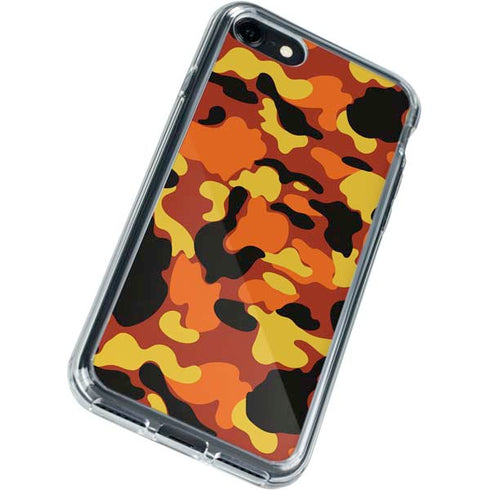Orange Camo iPhone SE (2nd & 3rd Gen) Clear Case