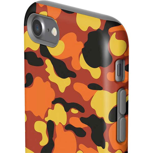 Orange Camo iPhone SE (2nd & 3rd Gen) Pro Case