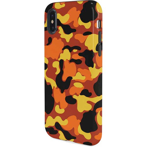 Orange Camo iPhone X Pro Case