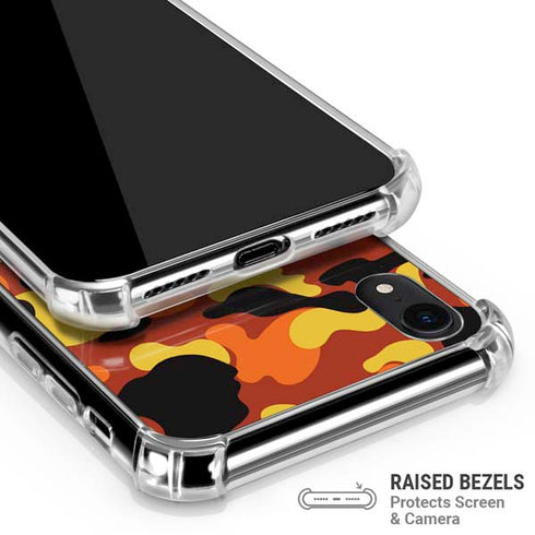 Orange Camo iPhone XR Clear Case