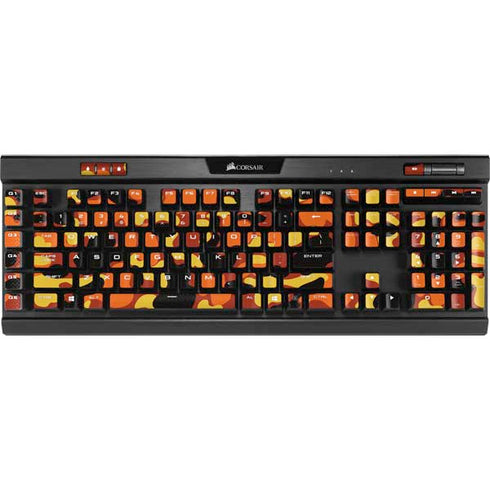 Orange Camo K95 RGB PLATINUM Mechanical Gaming Keyboard Skin