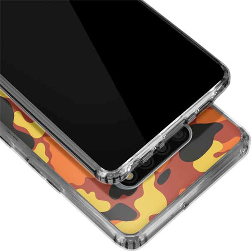 Orange Camo LG Stylo 6 Clear Case