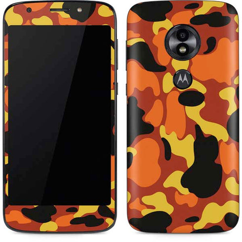 Orange Camo Moto E5 Play Skin