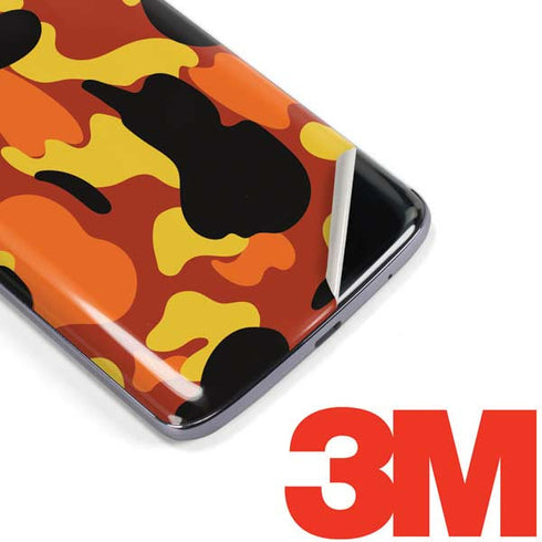 Orange Camo Moto E5 Plus Skin