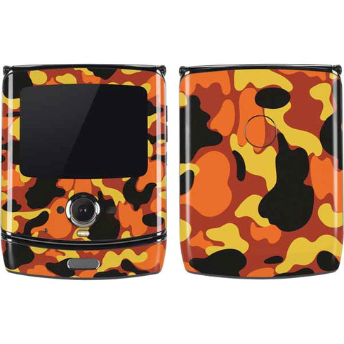 Orange Camo Motorola RAZR Skin