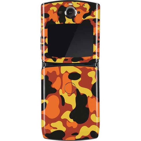 Orange Camo Motorola RAZR Skin
