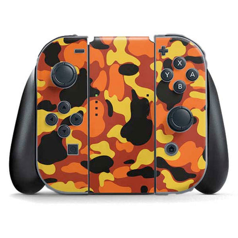 Orange Camo Nintendo Switch (2017-2021) Joy-Con Controller Skin
